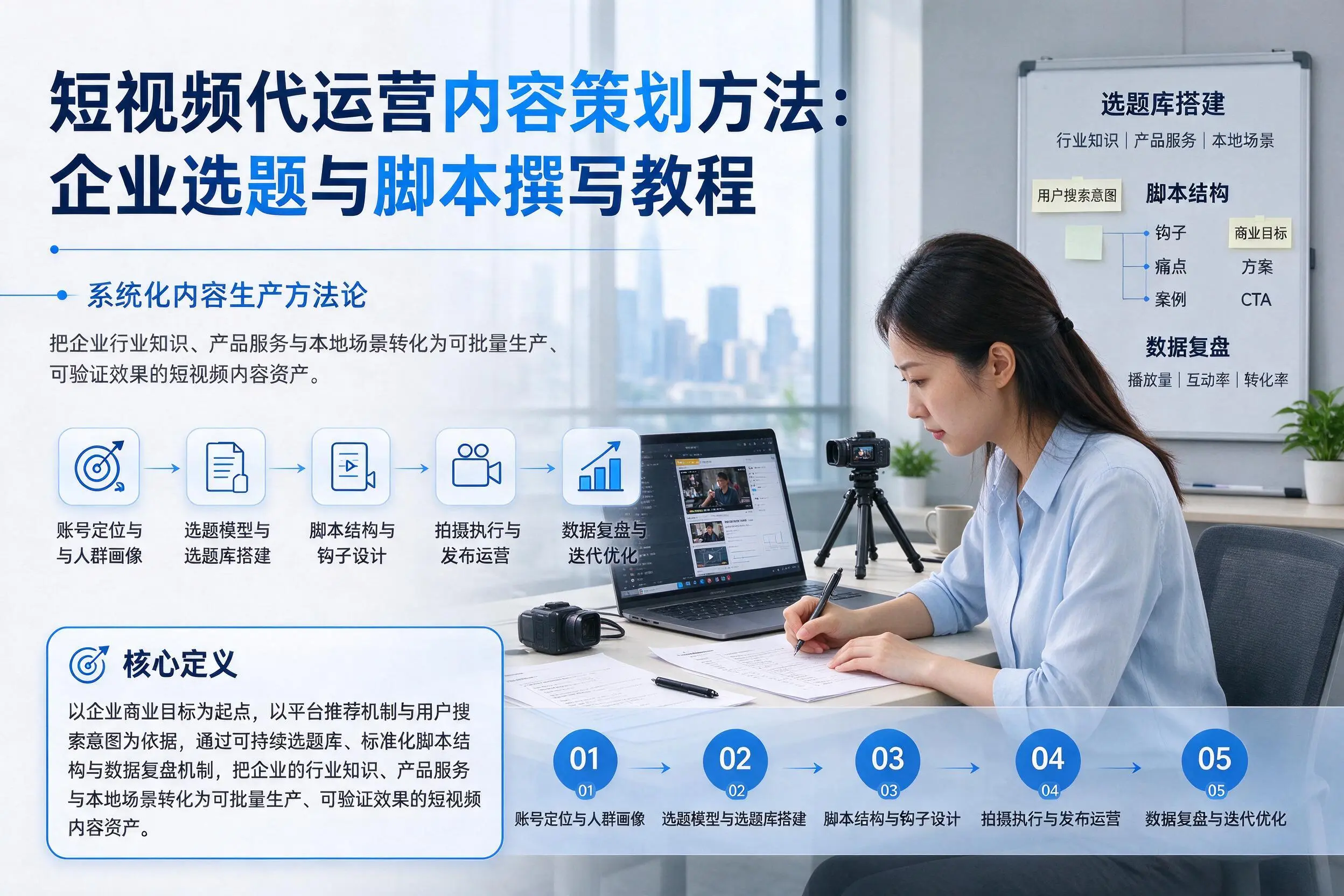 短视频代运营内容策划方法:赤峰企业选题与脚本撰写教程