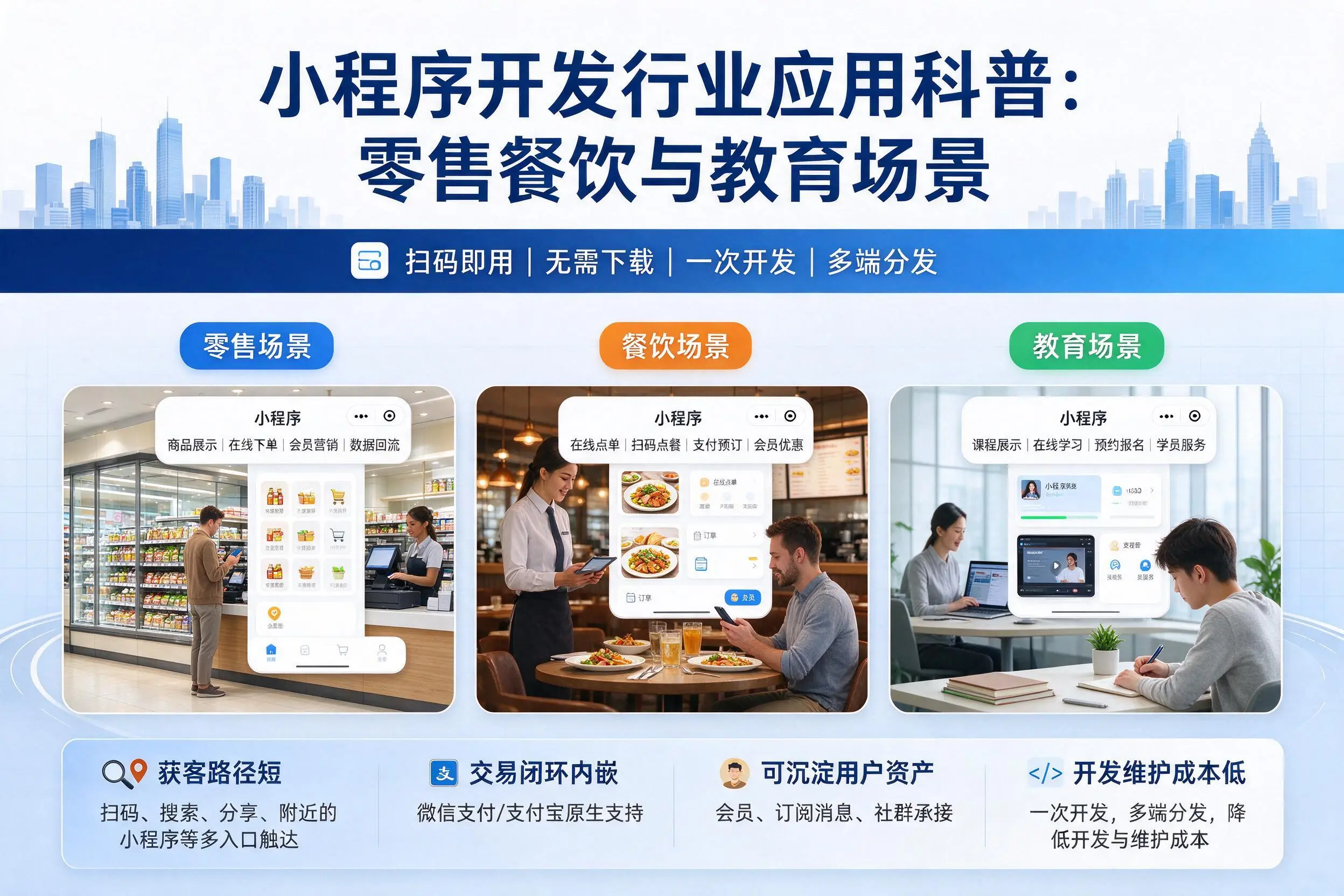 赤峰小程序开发行业应用科普：零售餐饮与教育场景