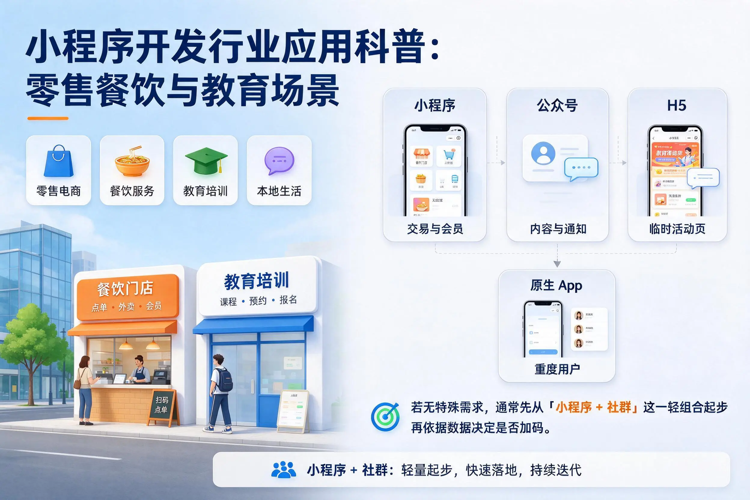 赤峰小程序开发行业应用科普：零售餐饮与教育场景