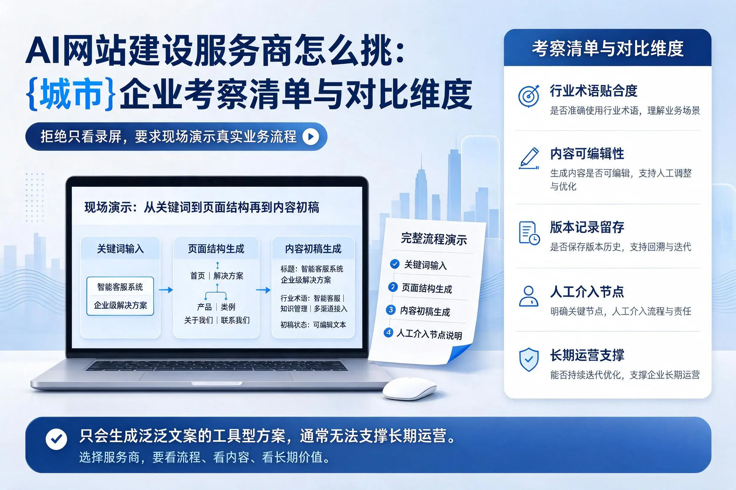 AI网站建设服务商怎么挑：赤峰企业考察清单与对比维度