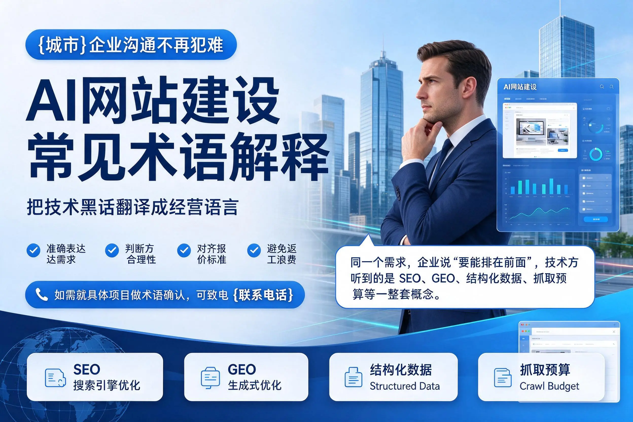 AI网站建设常见术语解释,赤峰企业沟通不再犯难