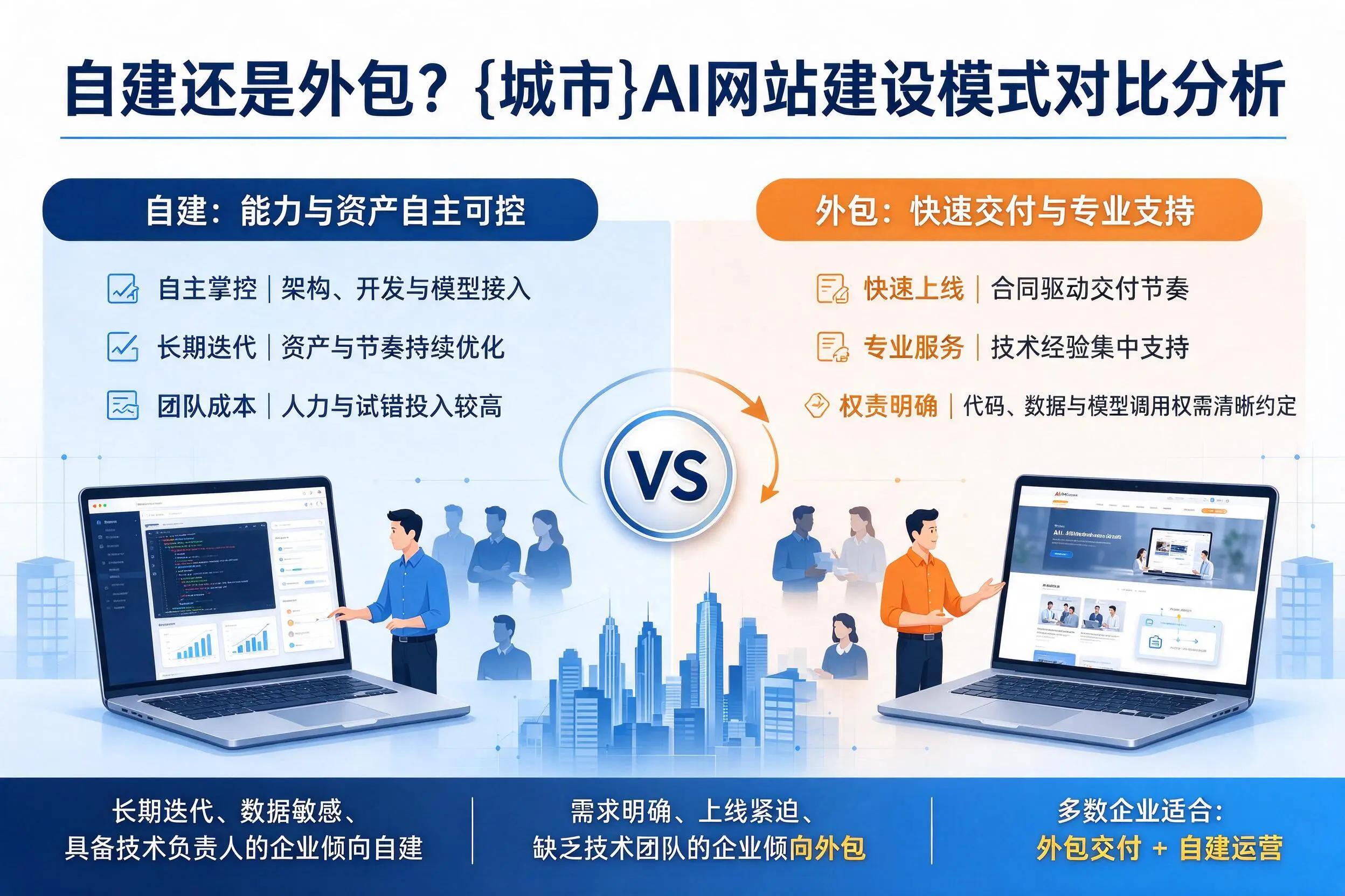 自建还是外包?赤峰AI网站建设模式对比分析