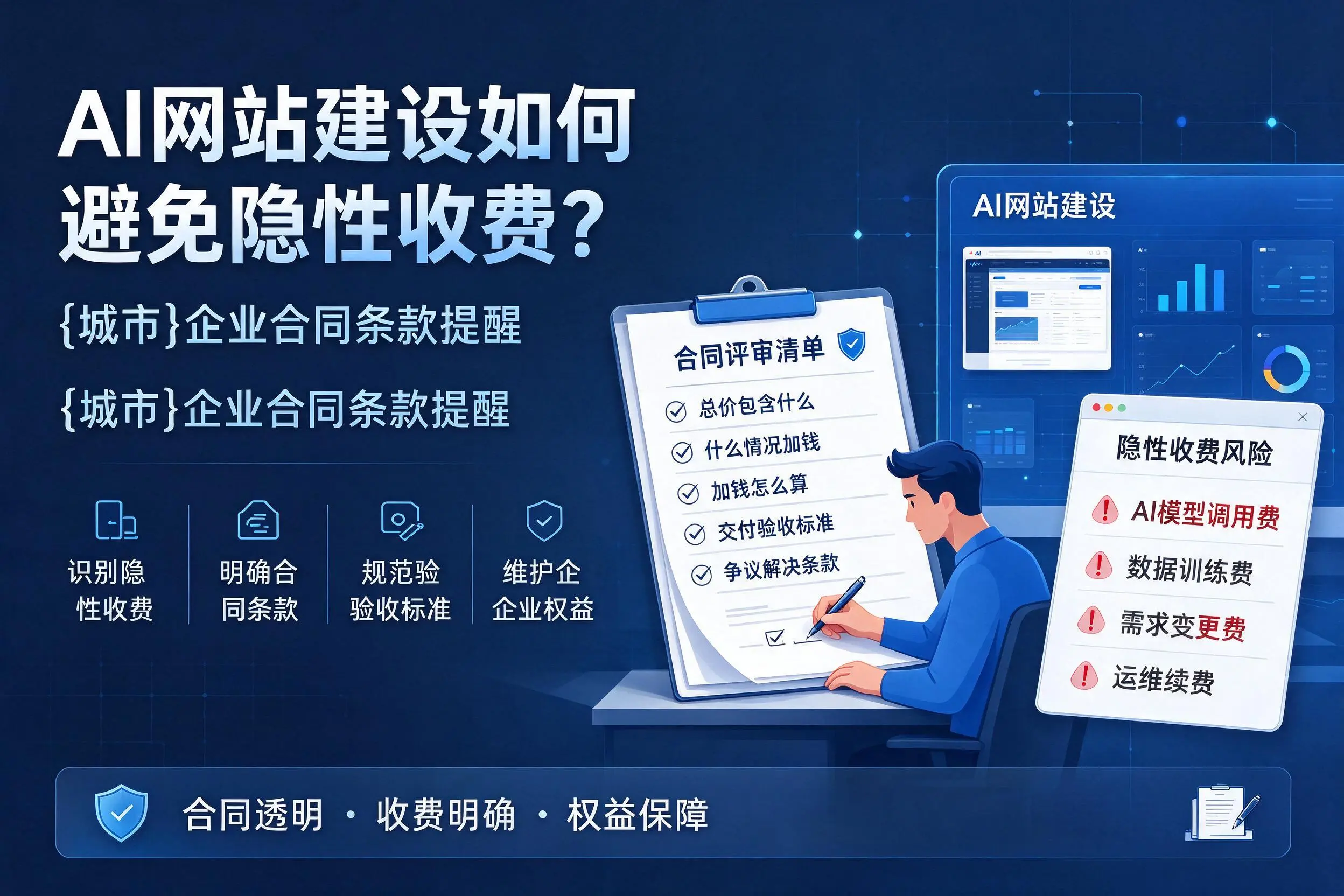 AI网站建设如何避免隐性收费?赤峰企业合同条款提醒